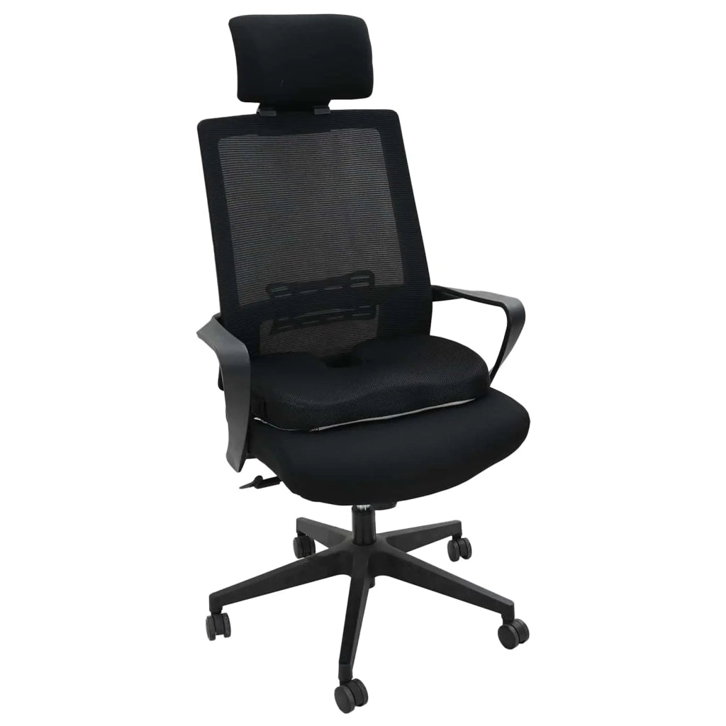 Cuscino per la seduta Nero 47 x 36,5 x 8 cm Schiuma Memory