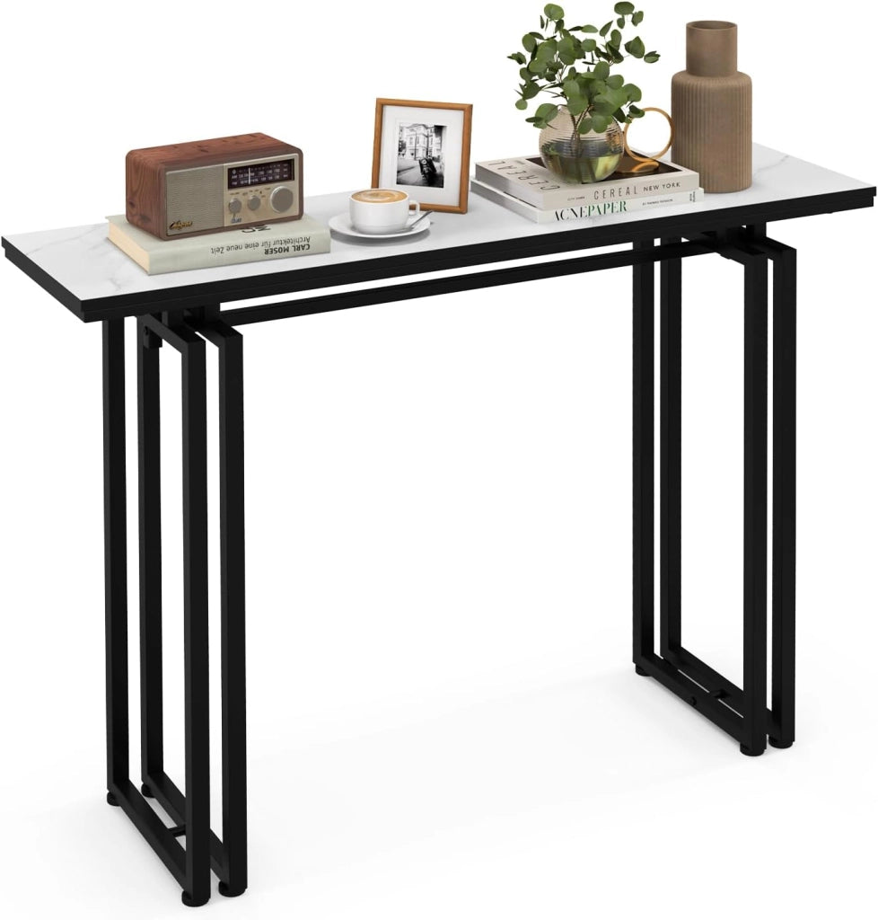 Tavolo Consolle, Consolle Ingresso, Tavolino Console di Ingresso, Telaio Robusto e Stabile, Piedini Regolabili, per Ingresso, Soggiorno, Corridoio, Stile Moderno (Oro)