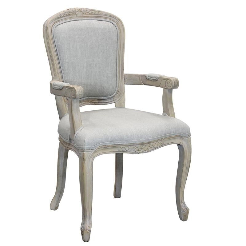 POLTRONA ROMY IN TESSUTO GRIGIO DESIGN VINTAGE