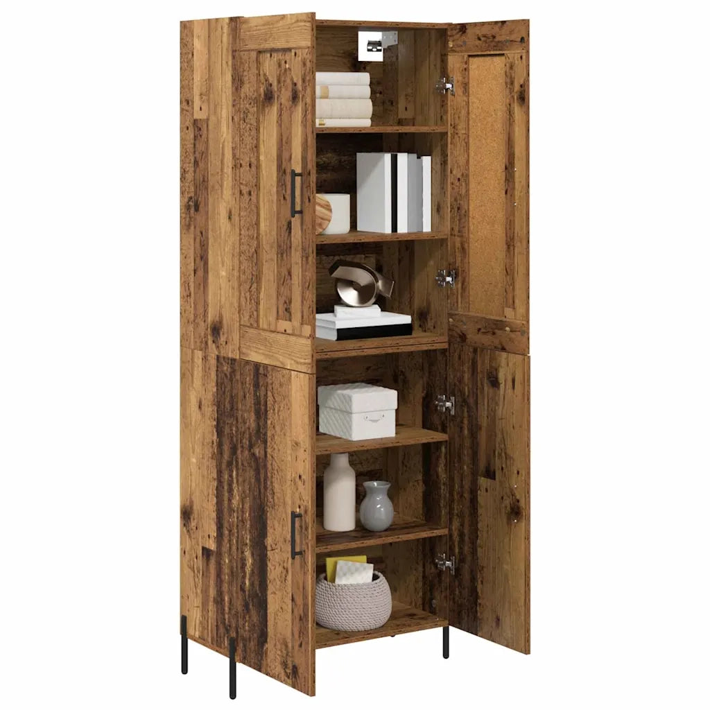 Credenza 2 pz | Madia | Buffet da pranzo | Armadio da pranzo Legno vecchio Legno multistrato