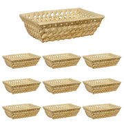 Ceste cestini espositori x10 in foglie di palma intrecciate 21x 15,5 x h 5,5 cm
