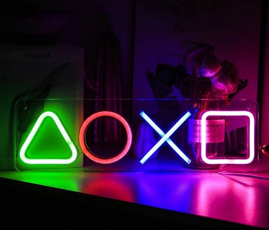Lampada a LED Neon - Pulsanti di Controllo per Giochi - Pulsanti di Controllo per Giochi - Lampada da Parete - Illuminazione Neon - Lampada a LED Neon - Illuminazione - Regolabile