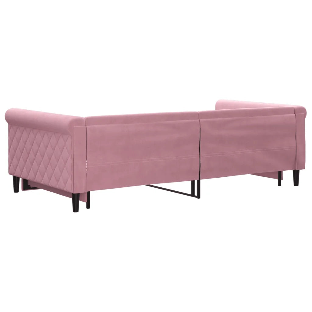 Divano Letto con Letto Estraibile-Sofa Letto-Daybed Rosa 100x200 cm in Velluto 797768
