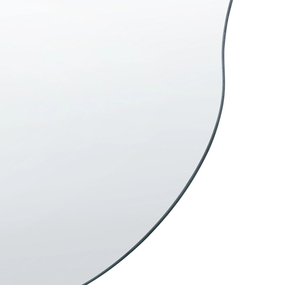 Specchio da parete in vetro argentato 33 x 80 cm senza cornice forma ovale camera da letto soggiorno