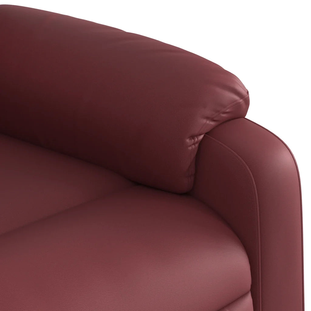 Poltrona Reclinabile Rosso Vino in Similpelle 373564