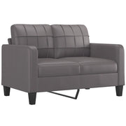 Divano | Divano da soggiorno | Sofa a 2 Posti Grigio 120 cm in Similpelle