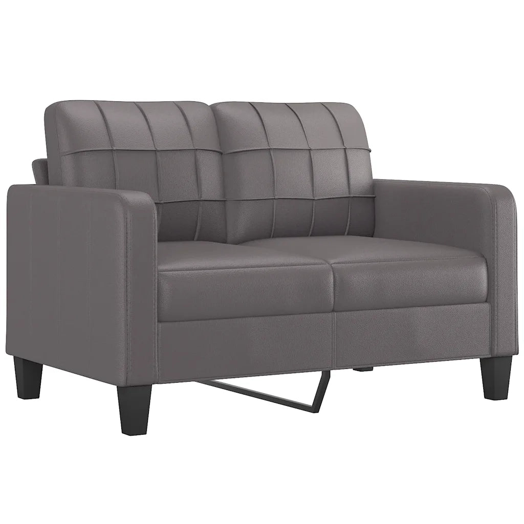 Divano | Divano da soggiorno | Sofa a 2 Posti Grigio 120 cm in Similpelle
