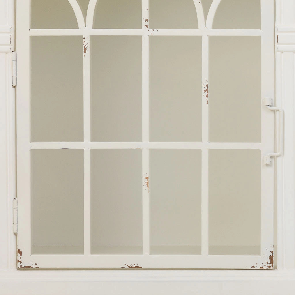 Credenza in legno bianco con 2 ante e 1 cassetto 150x36x80h cm