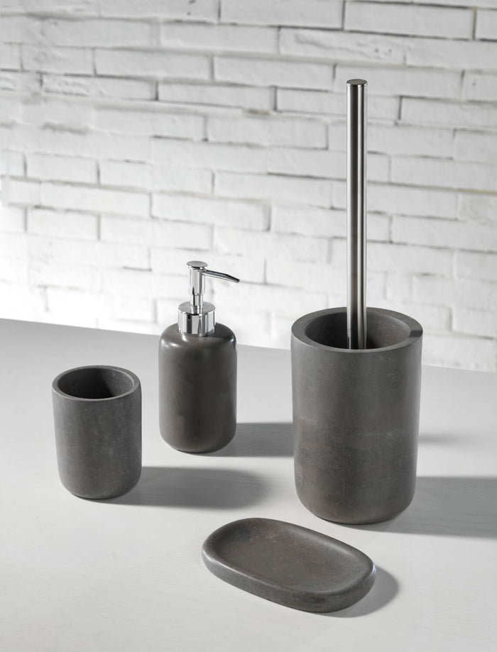 Set 4 Accessori da Bagno in Resina TFT Praia Grigio