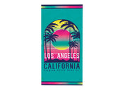Telo Mare Stampato In Spugna Disegno California Los Angeles