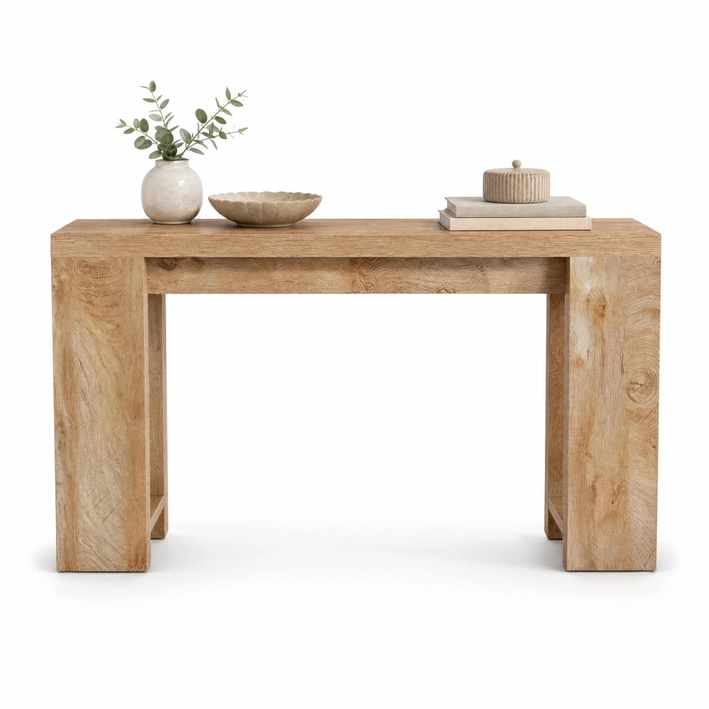 Tavolo consolle rustico per ingresso 63 x 11;81 pollici marrone
