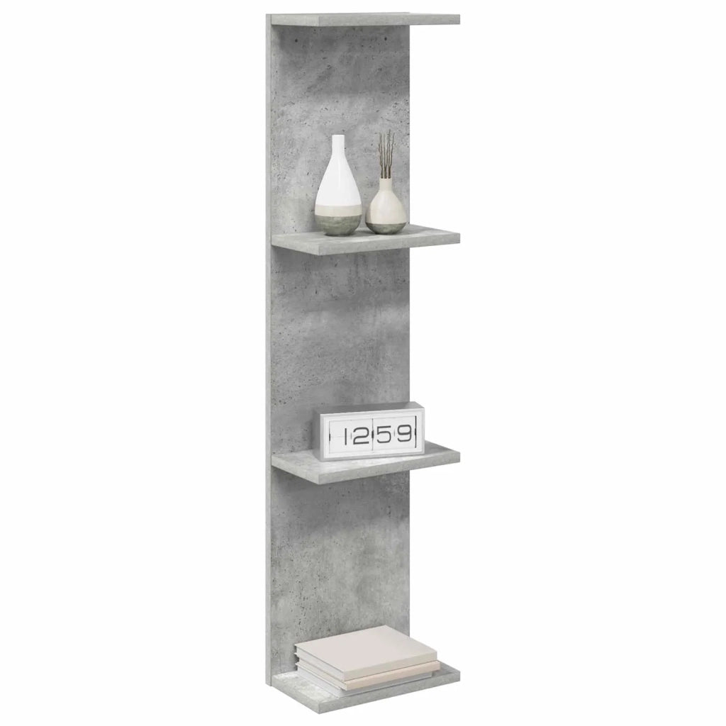 Scaffale da parete 2 pz Grigio Cemento 25 x 15 x 100 cm 8012387