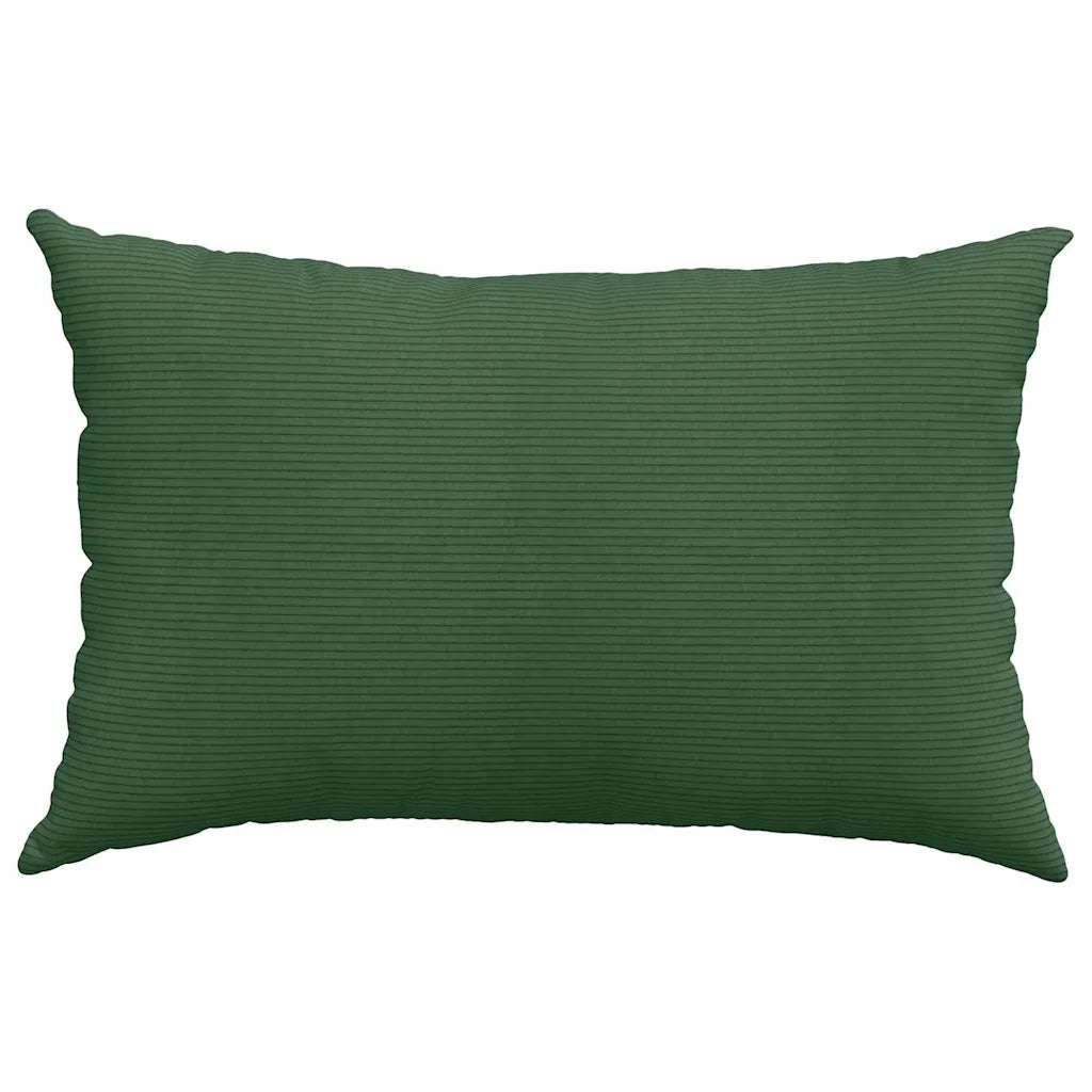 Cuscini da Divano 2 pcs Verde Scuro 60 x 40 cm Tessuto in Cords