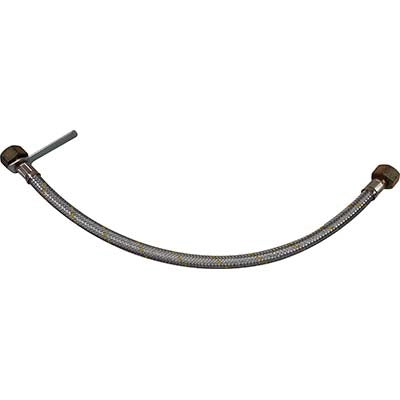 TUBO GAS TRECCIA X CENTRALINE + CHIAVE - ACCIAIO ZINCATO 1/2F CM  50- 2 pezzi