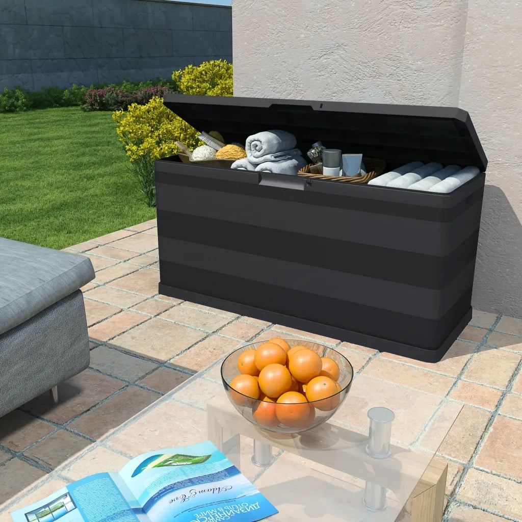 Baule da Giardino Nero 117x45x56 cm CFW5193463