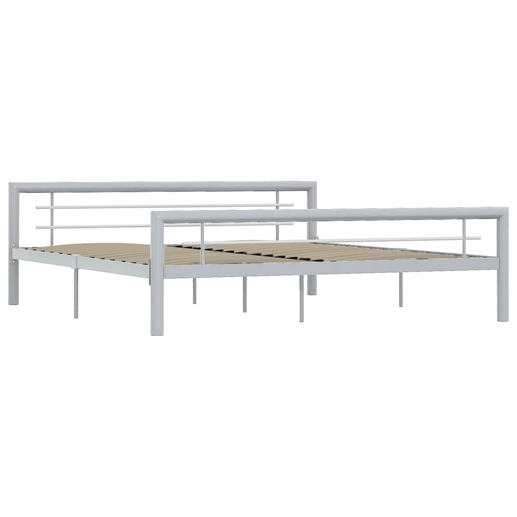 Giroletto Grigio e Bianco in Metallo 180x200 cm 284561