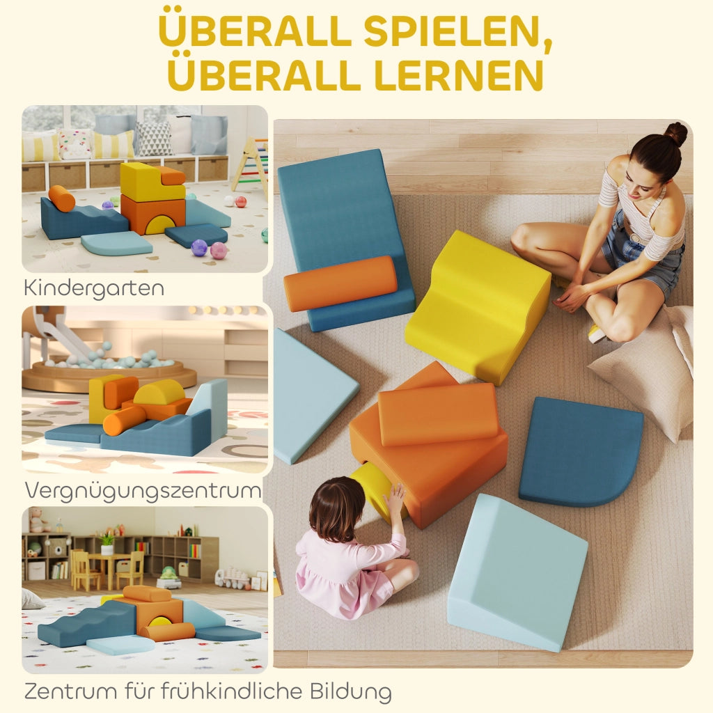 Set 9 Blocchi Morbidi Costruzioni ¨C Xylo ¨C Schiuma Colorata per Bambini