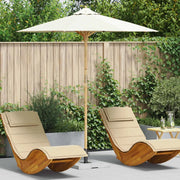 Ombrello da giardino-Ombrellone da spiaggia Bianco Crema ? 217 x 230 cm Bamb¨´