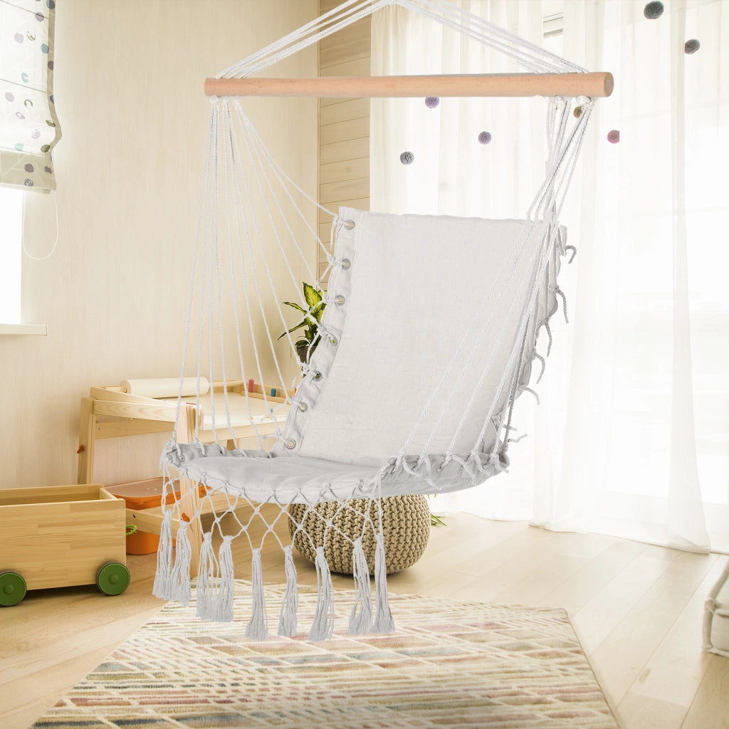 Sedia a dondolo ¨C Zephmum ¨C Bianco, tessuto, design moderno