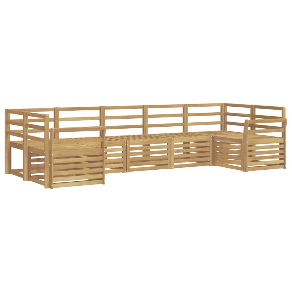 Set di divani da esterno 7 pcs Bianco 304 x 130,5 x 73 cm 3392434