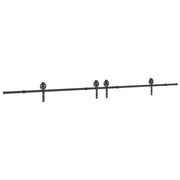 Kit di Binari per Porte Scorrevoli 400 cm Acciaio Nero CFW7558065