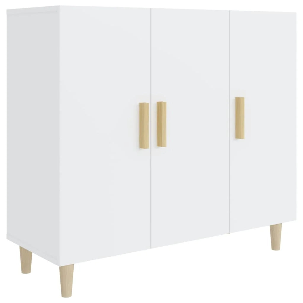 Buffet credenza cassettiera armadio mobile contenitore organizer per cucina soggiorno salotto 90 x 34 x 80 cm legno ingegnerizzato bianco 02_0030530
