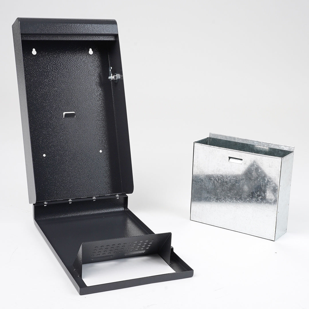 Posacenere da Parete 20x36x7 cm in Metallo Antracite