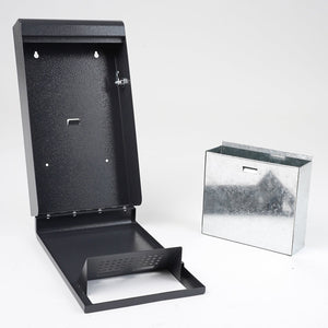 Posacenere da Parete 20x36x7 cm in Metallo Antracite