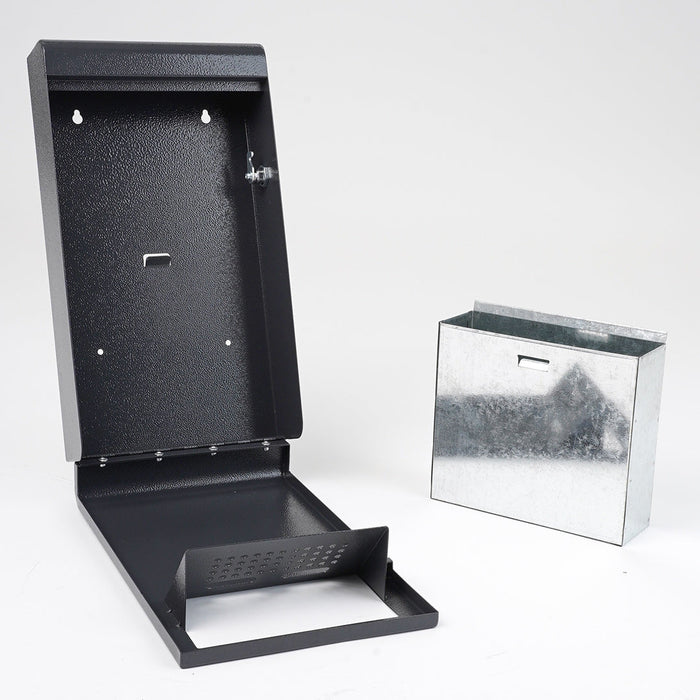 Posacenere da Parete 20x36x7 cm in Metallo Antracite