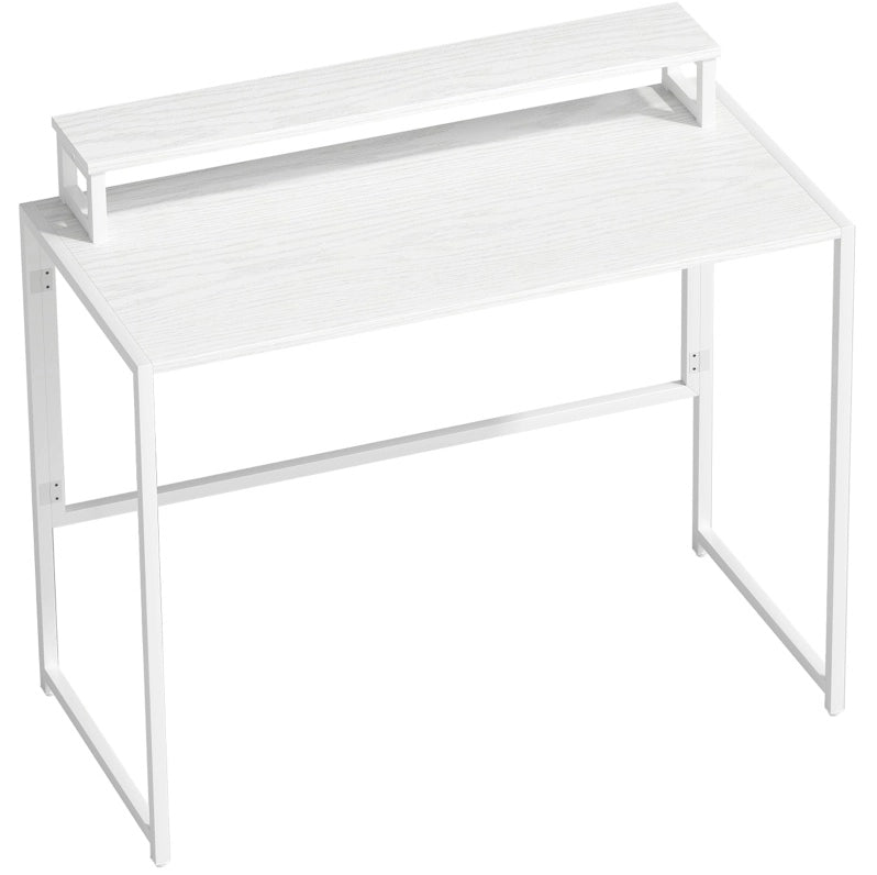 Scrivania pieghevole bianca 100x48 cm con alzata rimovibile