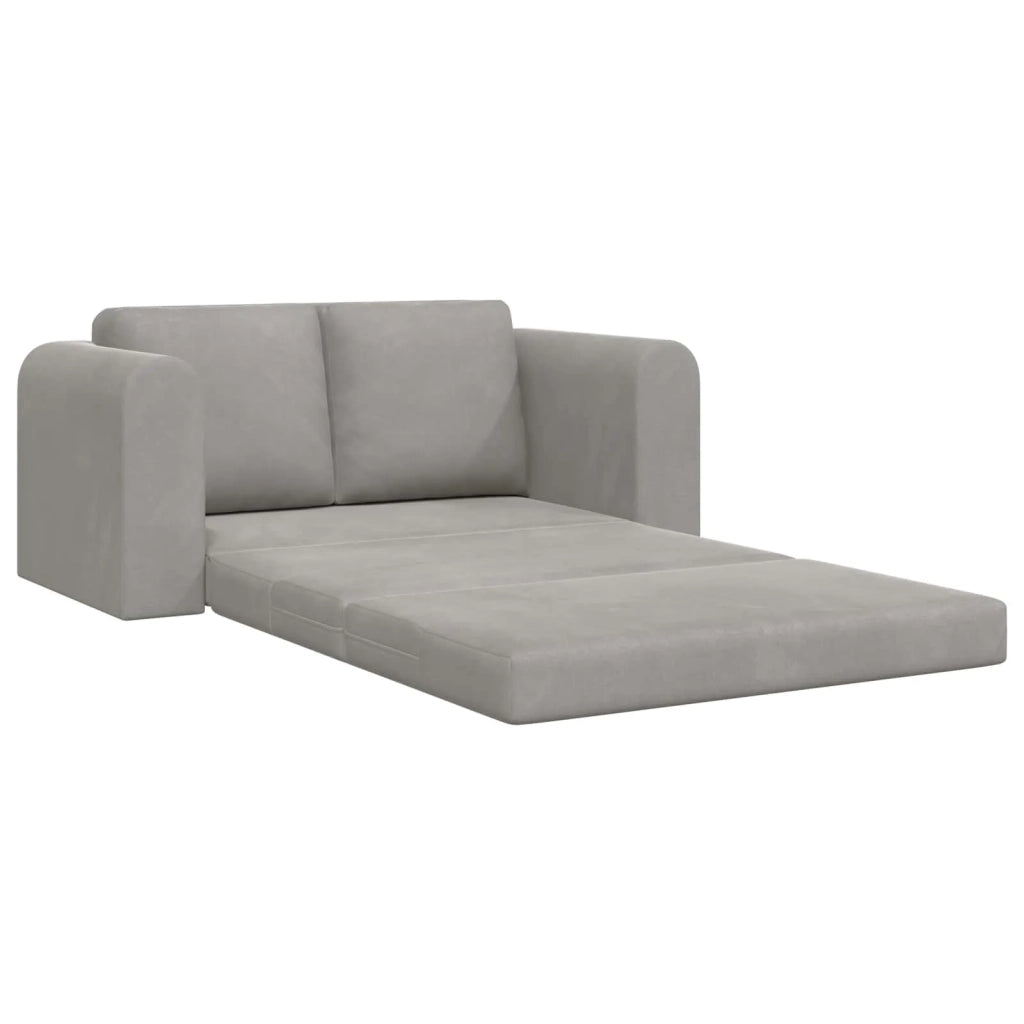 Divano letto | Sof¨¤ letto | Letto singolo Grigio chiaro 148 x 71 x 83 cm Velluto
