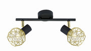 Plafoniera a barra Candellux Acrobat 92-66336 oro/nero 2xE14