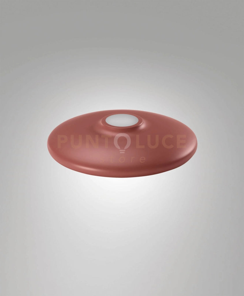 3804-58-375 DIFFUSORE/PARALUME IN METALLO ROSSO MATTONE D.25CM H.4,5CM PER KIT LUCI 8W