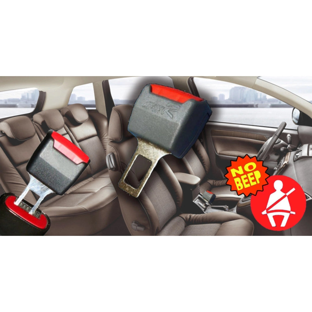 Trade Shop - Coppia Bip Stop 2 Ganci Cinture Cintura Sicurezza Disattiva Allarme 2 Bip Stop -