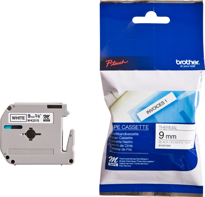 Brother M-K221SBZ nastro per etichettatrice Nero su bianco