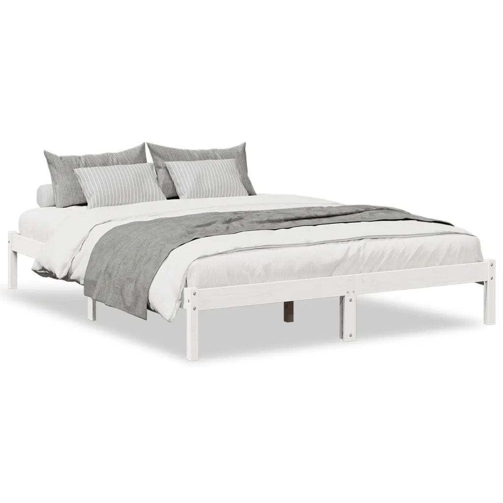 Letto Extra Lungo senza Materasso-Struttura Letto 160x220 cm in Legno di Pino 319579