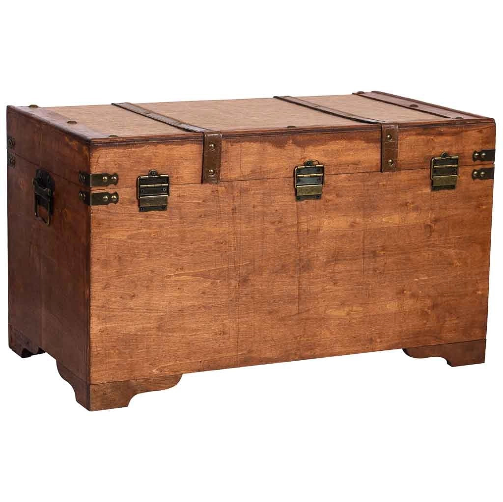 Baule legno marrone 65x36x38h cm