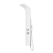 Colonna doccia idromassaggio in alluminio bianco opaco con 4 getti