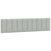 Cuscino Testiera Hanko Grigio Chiaro 200 cm in Velluto CFW1672250