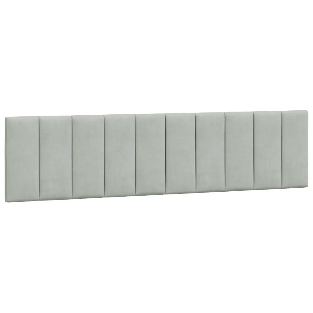 Cuscino Testiera Hanko Grigio Chiaro 200 cm in Velluto CFW1672250