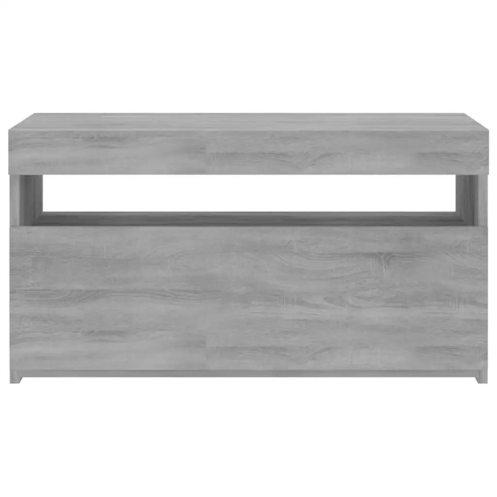 Mobile Porta TV con Luci LED Grigio Sonoma 75x35x40 cm 815125