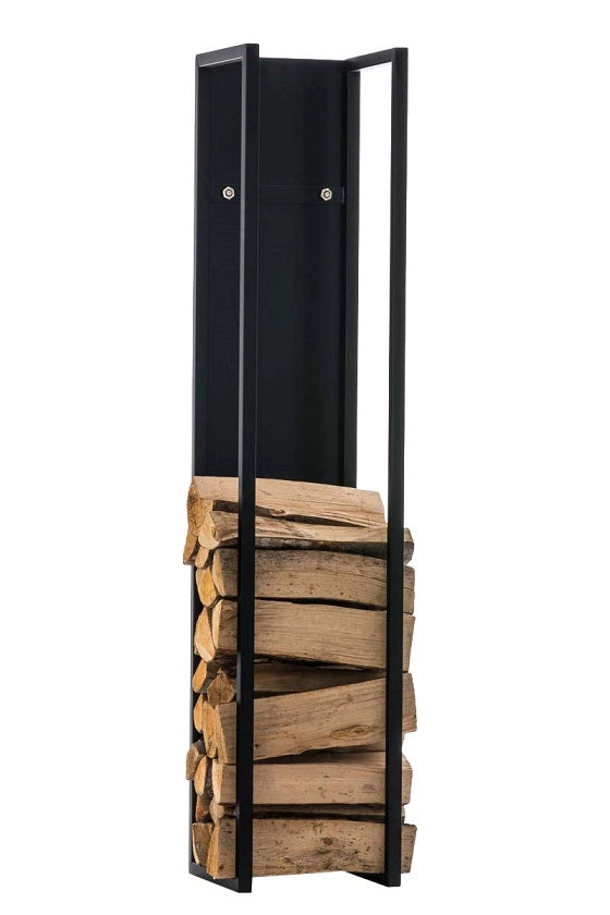 Scaffale Legnaia per Camino SPARK nero-opaco,100 cm