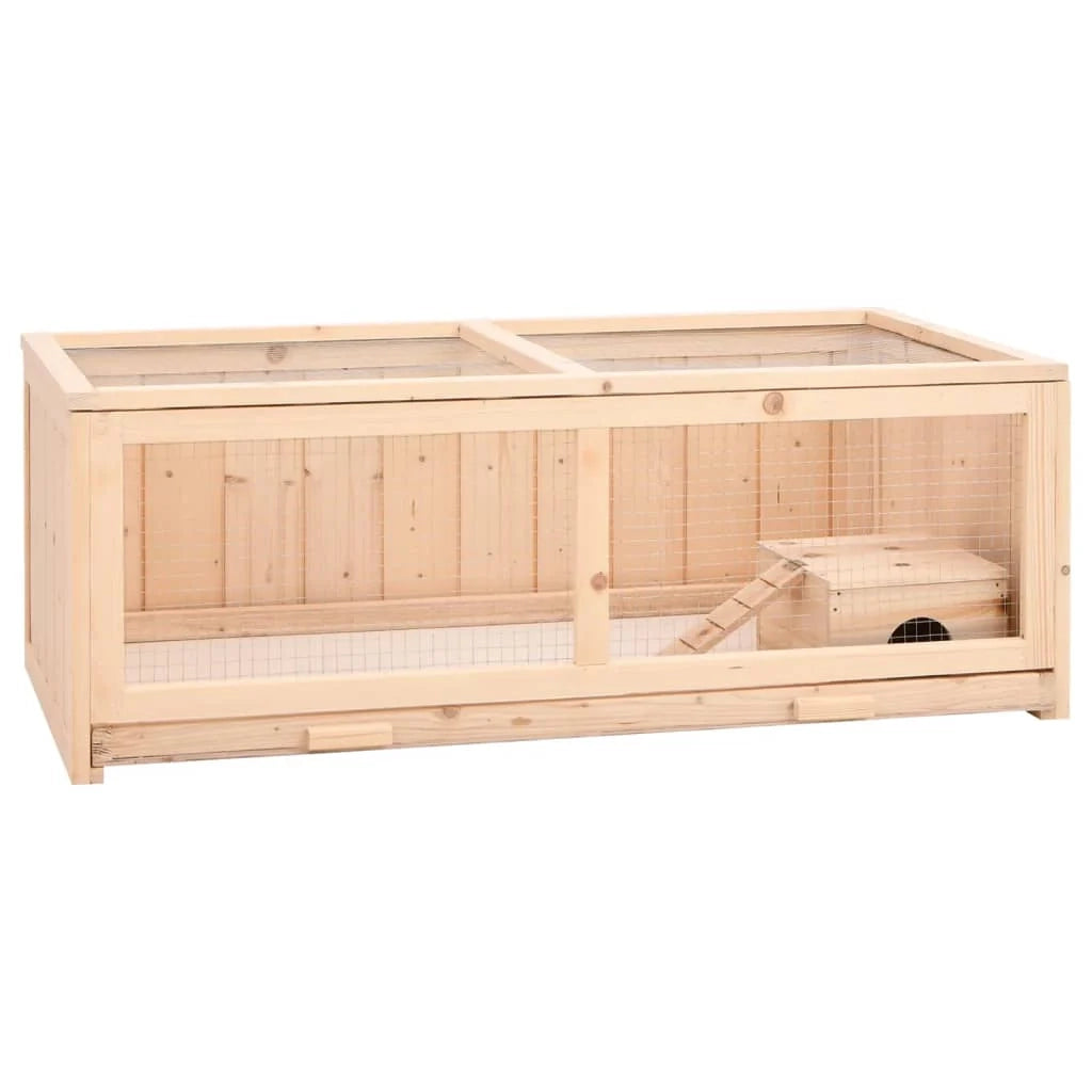 Gabbia per criceti 104 x 52 x 38 cm in legno massello di abete marrone 02_0041676