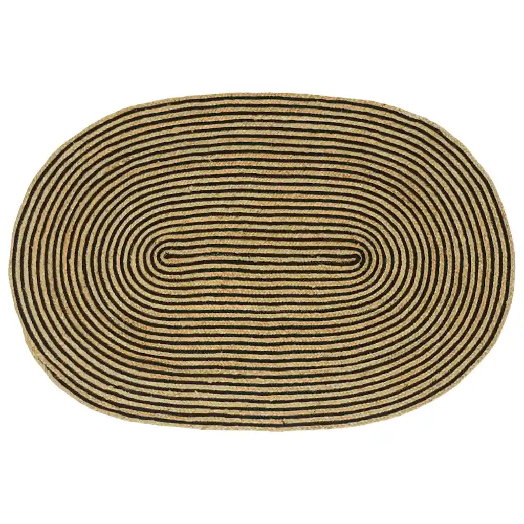 Tappeti per area Naturale e Nero 100 x 152 cm Juta 42010767
