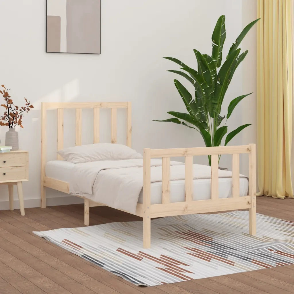 Giroletto-Struttura Letto in Legno Massello 90x200 cm 881925