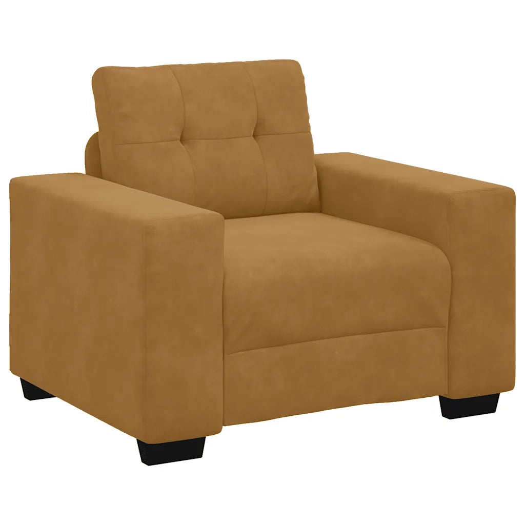 Divano Sedia-Poltrona-Sofa Relax Marrone 60 cm Velluto 844074