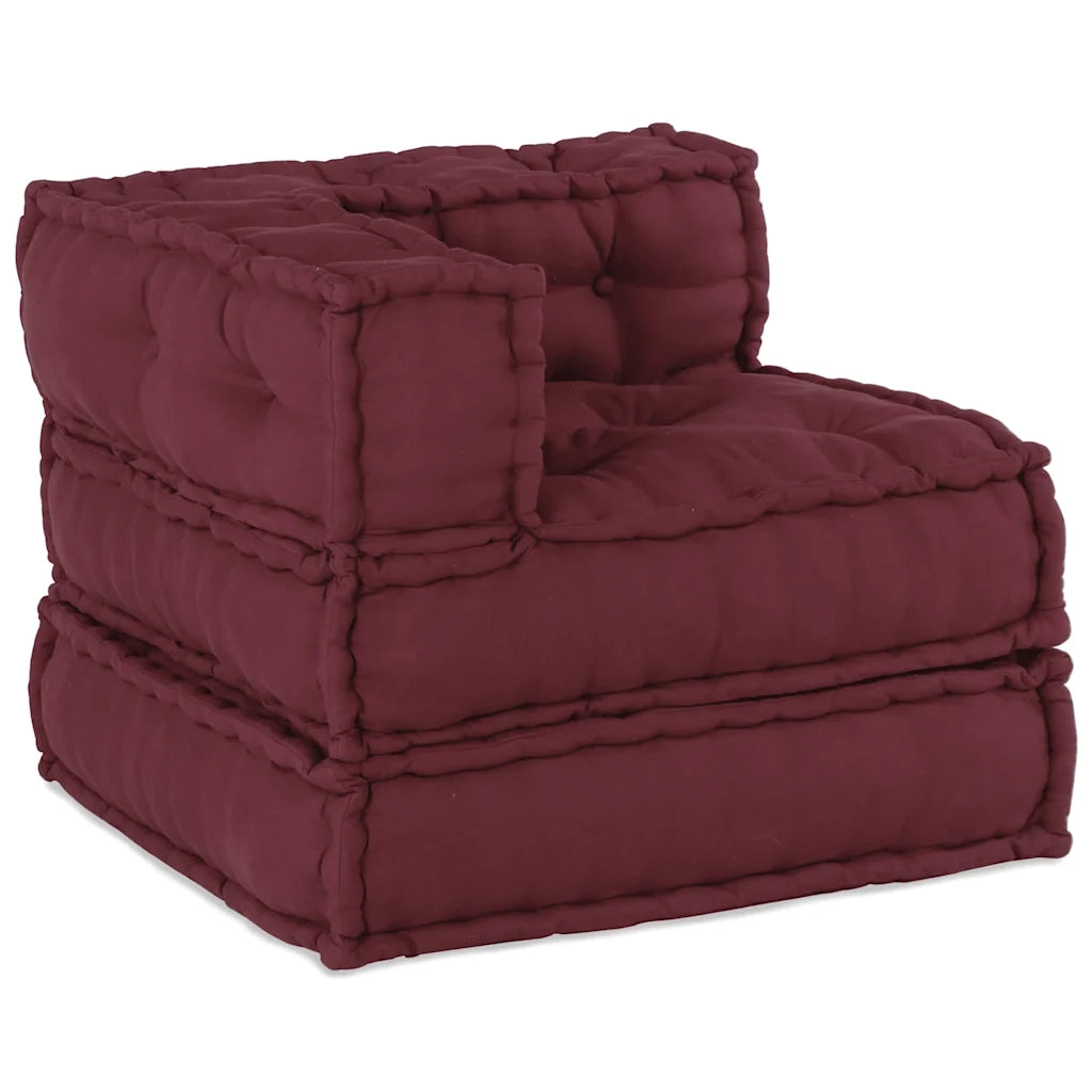 Pouf Modulare Marrone Rossiccio 70x70x54 in Tessuto