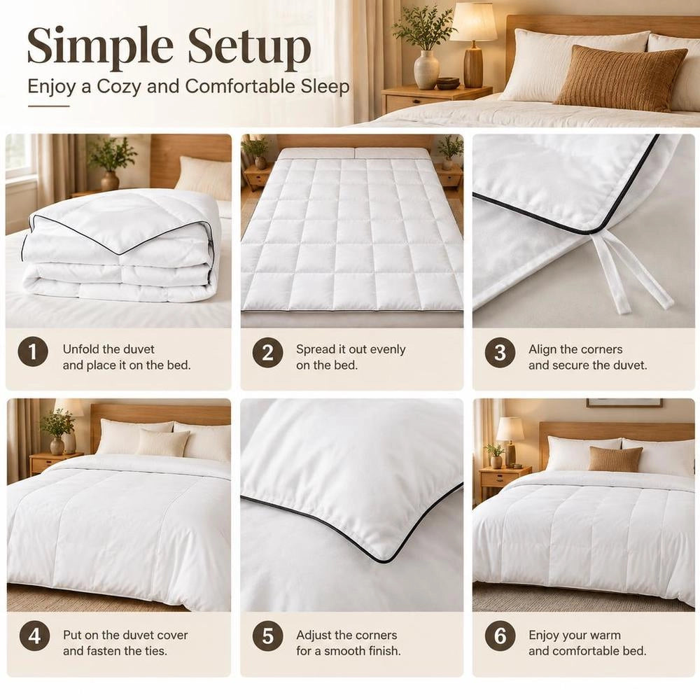 Winter Down Comforter, 2 Pieces, 135x200 Cm