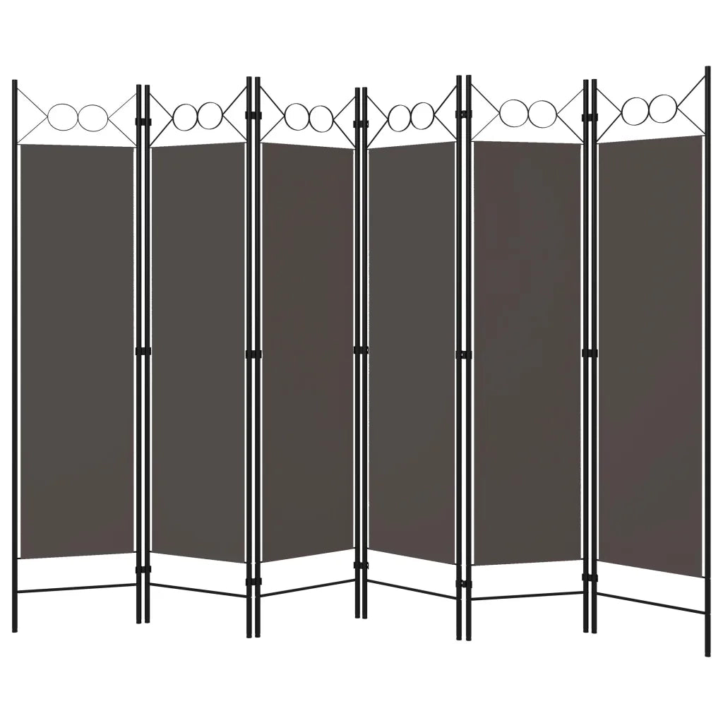 Divisorio Ambienti | Divider per stanze | Paravento a 6 Pannelli Antracite 240x180 cm