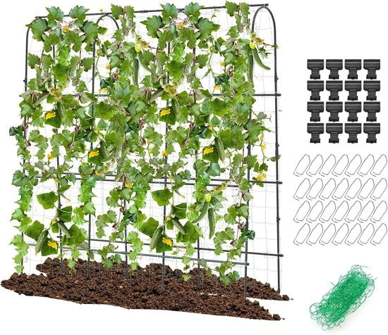 Reticolo metallico per piante rampicanti 6x6 metri - rete per crescita di pomodori e frutta - supporto per piante rampicanti per interni e esterni - standard per vite